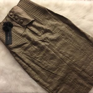 Black Halo Neutral Skinny High Waist Skirt